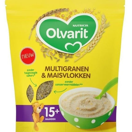 Olvarit Babyvoeding Multigranen & Maisvlokken 15+ Maanden - Olvarit - Babywinkel - 3041091579294