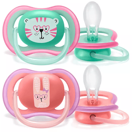 Philips Avent Speen Ultra Air 18m+ 2st Roze - Philips Avent - Babywinkel - 8710103896234