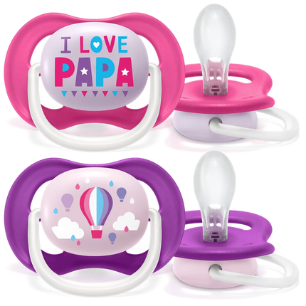 Philips Avent ultra air fopspeen I Love Papa - Babywinkel - 8710103949275
