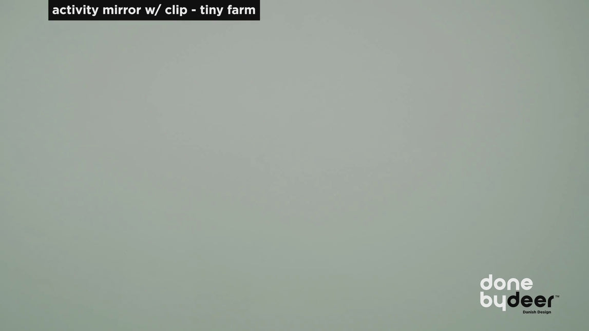 Espejo de actividades con clip Granja diminuta Verde