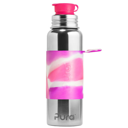 Pura Botella de agua Swirl Pink 850 ml