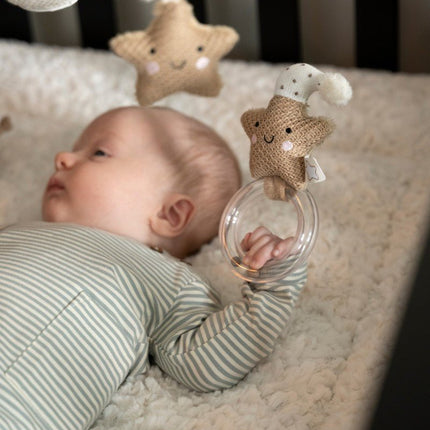 Rammelaar ster Heaven clay/warm linen koop je bij Babywinkel