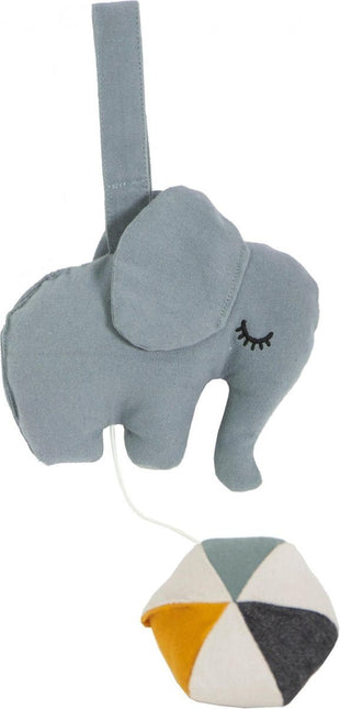 Roommate Muziekdoosje Zee Grijs Olifant Op Bal koop je bij Babywinkel