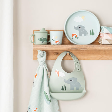 Siliconen bord met zuignap Playground Blue koop je bij Babywinkel