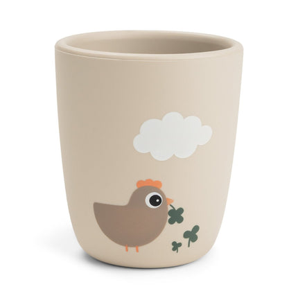Siliconen mini - beker Tiny farm Sand koop je bij Babywinkel