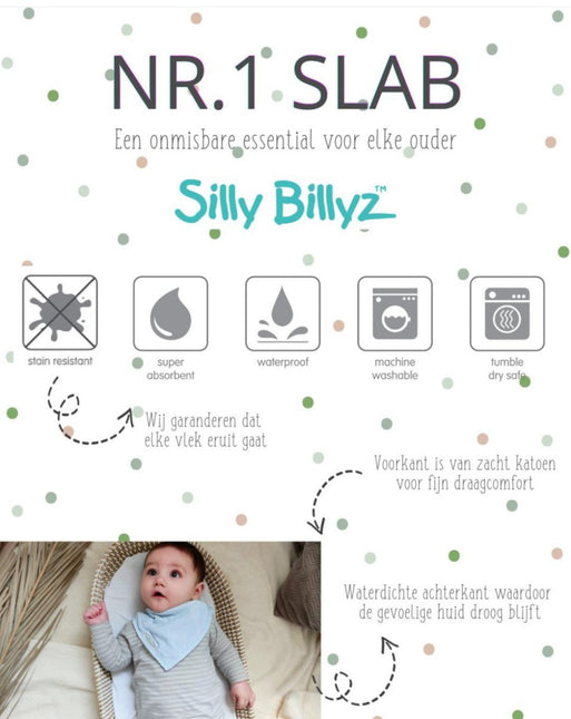 Silly Billyz Slabbetje Fleece Small Lange Mouwen Choco koop je bij Babywinkel