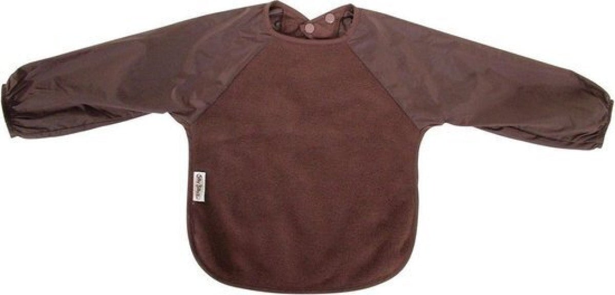 Silly Billyz Slabbetje Fleece Small Lange Mouwen Choco koop je bij Babywinkel