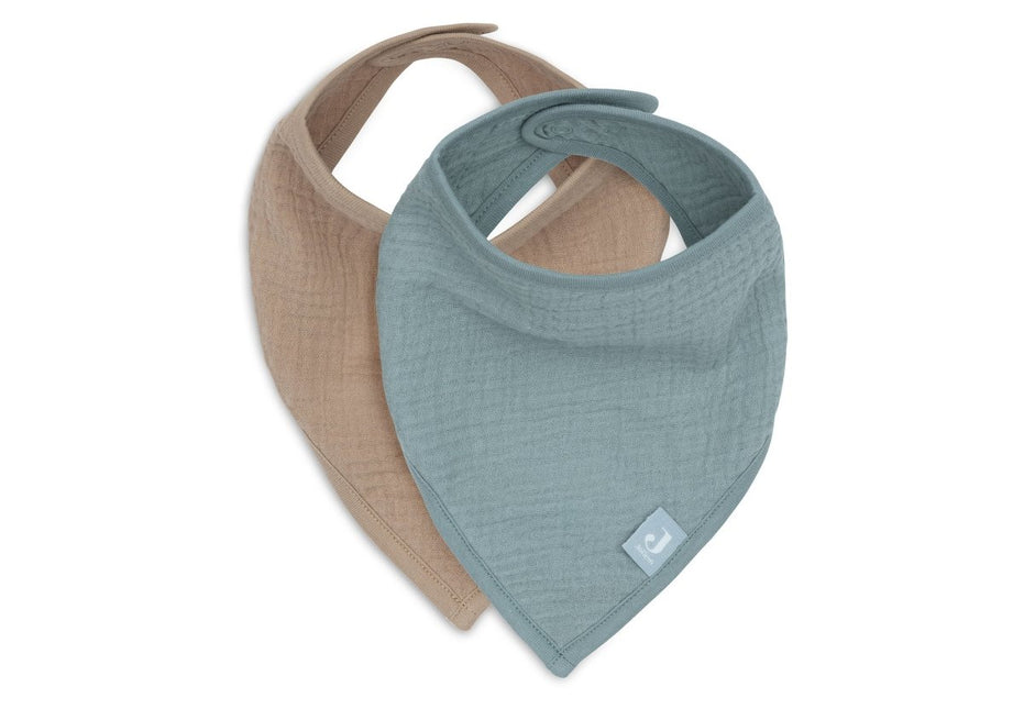 Jollein Slabbetje Sea Green/Biscuit - 2 Stuks koop je bij Babywinkel