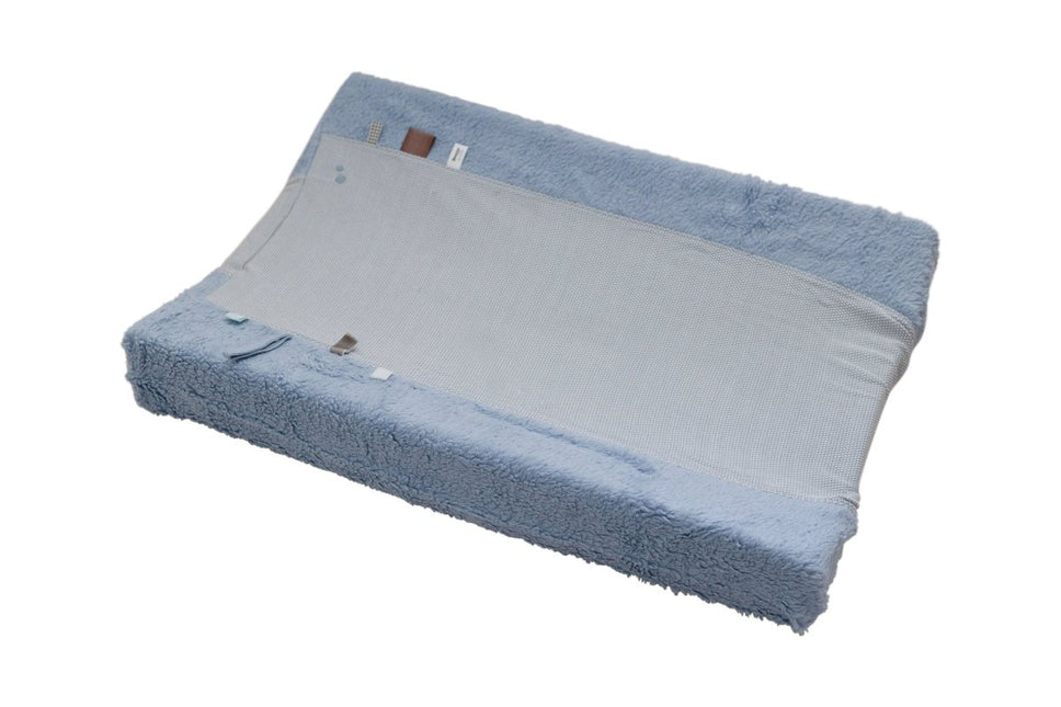 Snoozebaby Aankleedkussenhoes Happy Dressing Fresh Blue 45x70cm koop je bij Babywinkel