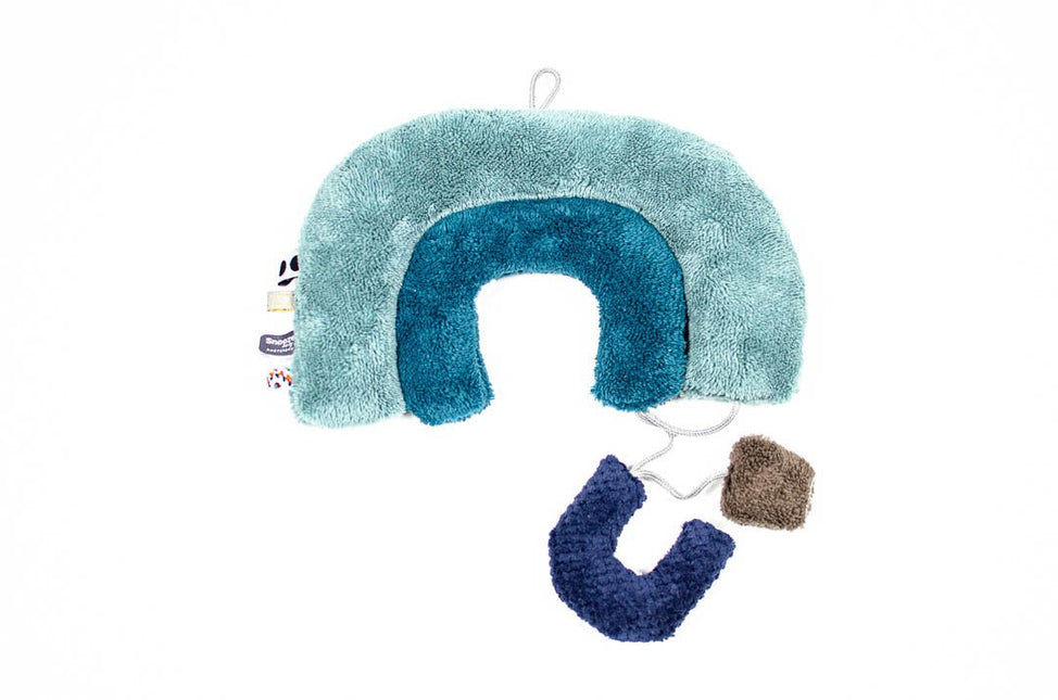 Snoozebaby Knuffeldoekje Regenboog Puzzel Gray Mist koop je bij Babywinkel