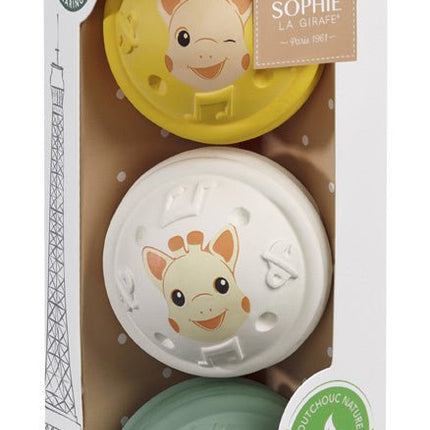 Sophie de Giraf Sensorisch Speelgoed Speelballen met Geluid 3St koop je bij Babywinkel