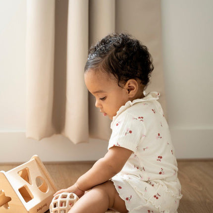 Speelbal oud roze/warm linen - 2 - pack koop je bij Babywinkel