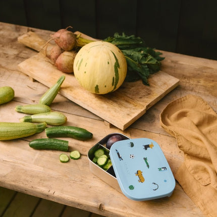 Stainless Steel Lunchbox Fun / Beach Blue koop je bij Babywinkel