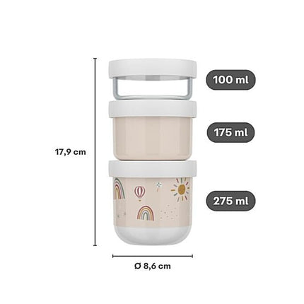 Stapelbare snackbox Mepal Mio 3 - delig - Little Dutch - Forest Friends - Babywinkel - 8720294049548