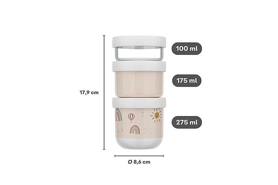 Stapelbare snackbox Mepal Mio 3 - delig - Little Dutch - Forest Friends - Babywinkel - 8720294049548