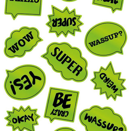 Stickervel Tekstballonnen Reflecterend - Babywinkel - 8718819313830