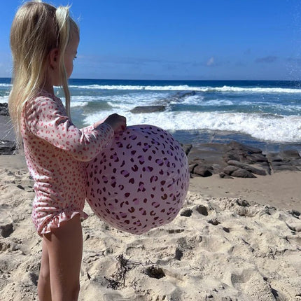 Swim Essentials Old Pink Leopard Strandbal – 51 cm koop je bij Babywinkel