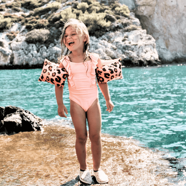Swim Essentials Zwembandjes Panterprint 2 - 6 Jaar Roze koop je bij Babywinkel