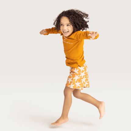 Swim Essentials Zwemshirt Kind Uv Lange Mouwen Brown Sea Star - Swim Essentials - Babywinkel - 7432234149133