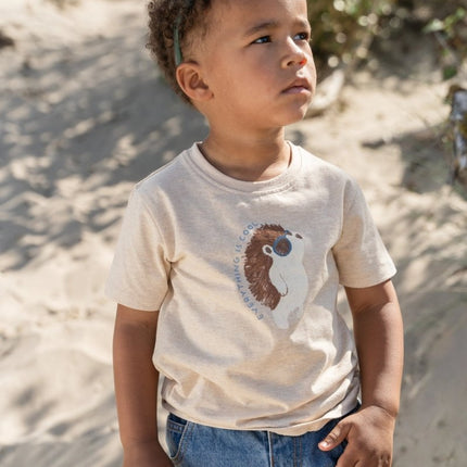 T-shirt korte mouw Biscuit melange koop je bij Babywinkel