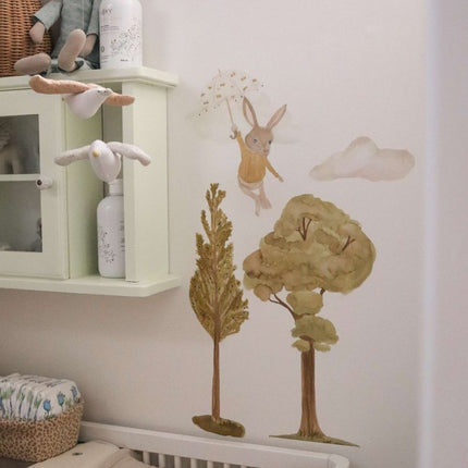 That's Mine Muursticker Emma The Umbrella Flyer Brown koop je bij Babywinkel