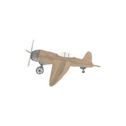 That's Mine Muursticker Retro Airplane Brown koop je bij Babywinkel