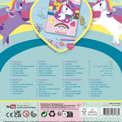 Unicorn Diamond Painting Dagboek - Babywinkel - 8714274071735