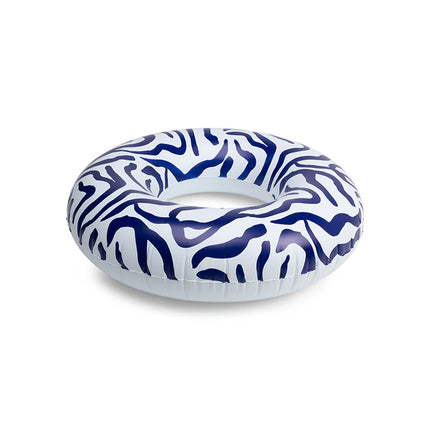Anillo de baño negro rayas vibrantes
