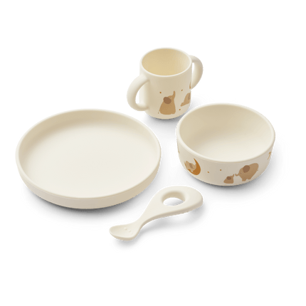 Vivi Printed Tableware Set Elephant / Creme de la creme - Babywinkel - 5715493491321