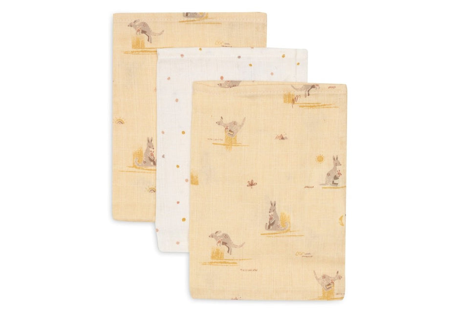 Washandje Hydrofiel - Kangaroots - 3 Stuks koop je bij Babywinkel