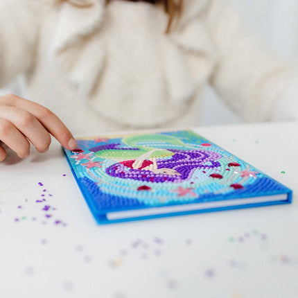 Zeemeermin Knutselset Diamond Painting Notitieboek - Babywinkel - 8714274079731