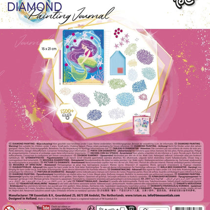 Zeemeermin Knutselset Diamond Painting Notitieboek - Babywinkel - 8714274079731