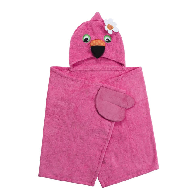 Zoocchini Badcape Baby Franny The Flamingo Katoen - Zoocchini - Babywinkel - 854892005045