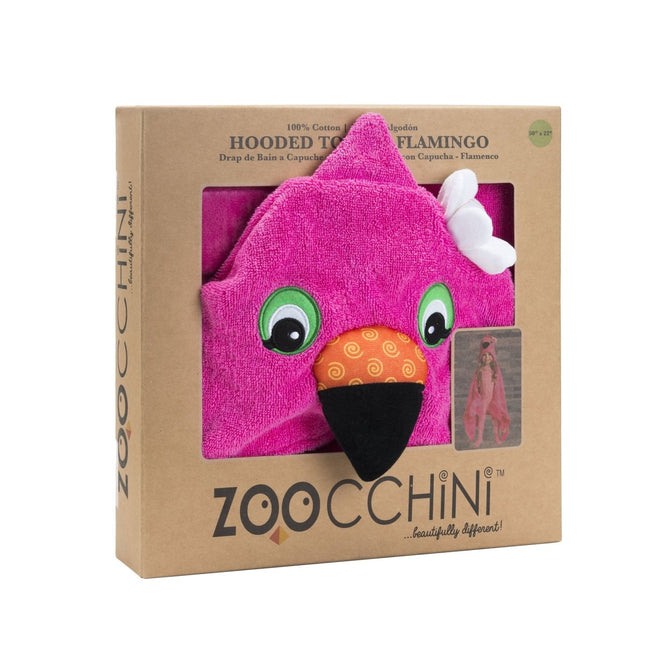 Zoocchini Badcape Baby Franny The Flamingo Katoen - Zoocchini - Babywinkel - 854892005045