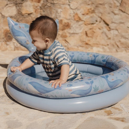 Zwempak korte mouwen Ocean Blue Stripes koop je bij Babywinkel