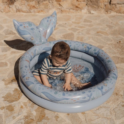 Zwempak korte mouwen Ocean Blue Stripes koop je bij Babywinkel