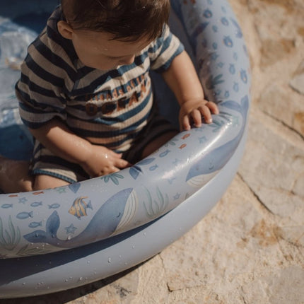 Zwempak korte mouwen Ocean Blue Stripes koop je bij Babywinkel